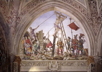 Martyrdom of St. Philip, south wall of Strozzi Chapel by Filippino Lippi